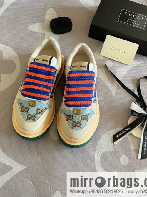 🐰🐰GUCCI Gucci 2023 Gucci ribbon platform dirty shoes, Gucci Mac 90 casual series
