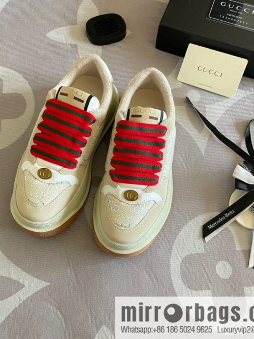 🐰🐰GUCCI Gucci 2023 Gucci ribbon platform dirty shoes, Gucci Mac 90 casual series