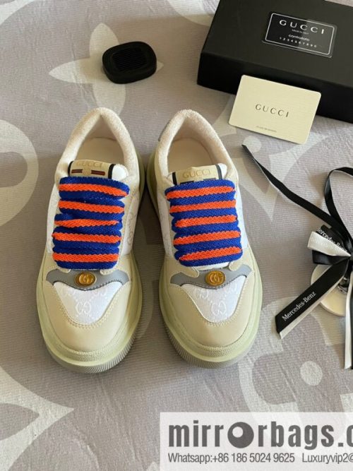 🐰🐰GUCCI Gucci 2023 Gucci ribbon platform dirty shoes, Gucci Mac 90 casual series