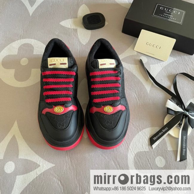 🐰🐰GUCCI Gucci 2023 Gucci ribbon platform dirty shoes, Gucci Mac 90 casual series