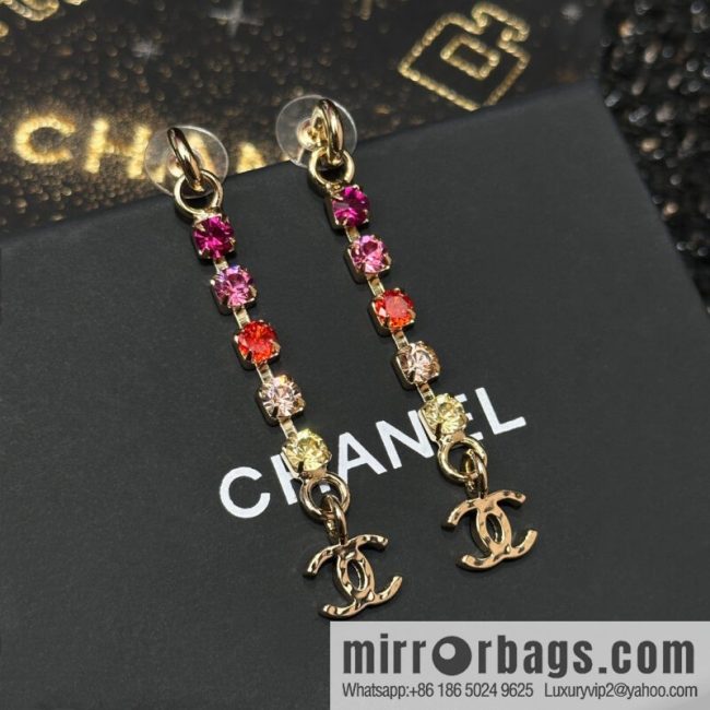 ☀️New ☑️ Chanel double C diamond stud earrings ☀️