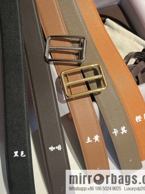 Hermes Hermes, with a selected first-layer cowhide palm print belt 3.8cm