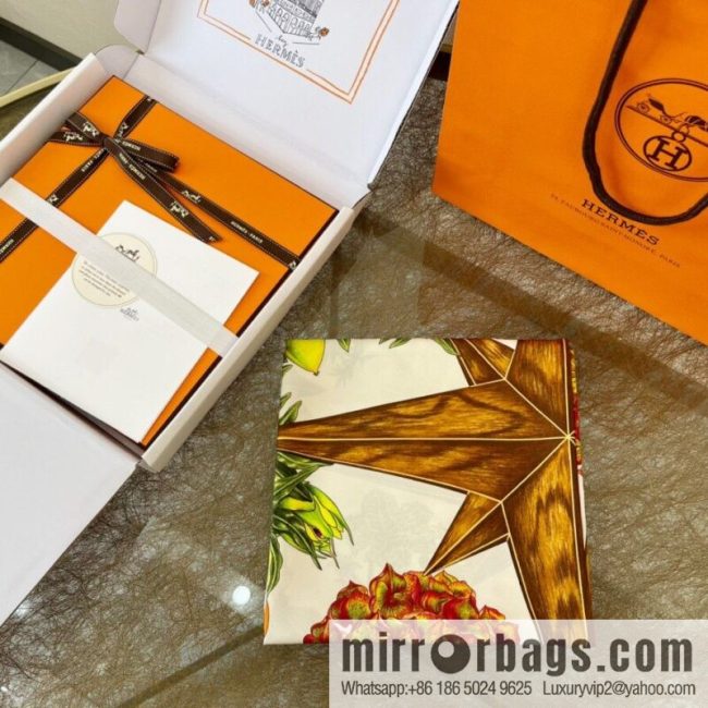 Hermes \"Garden Guardian\" 100% silk scarf - Image 2