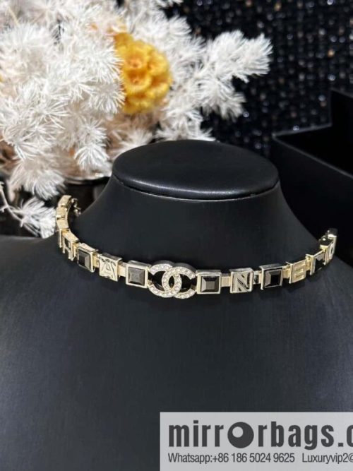☀️New ☑️ Chanel Double C Square Diamond Collar Necklace ☀️