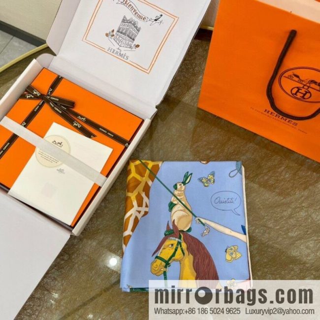 Hermes \"Hermes Dynamic Sharing\" 100% silk scarf - Image 3