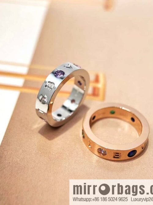 ☀BVLGARI Bulgari Diamond English Alphabet Ring ☀ Ring 5678