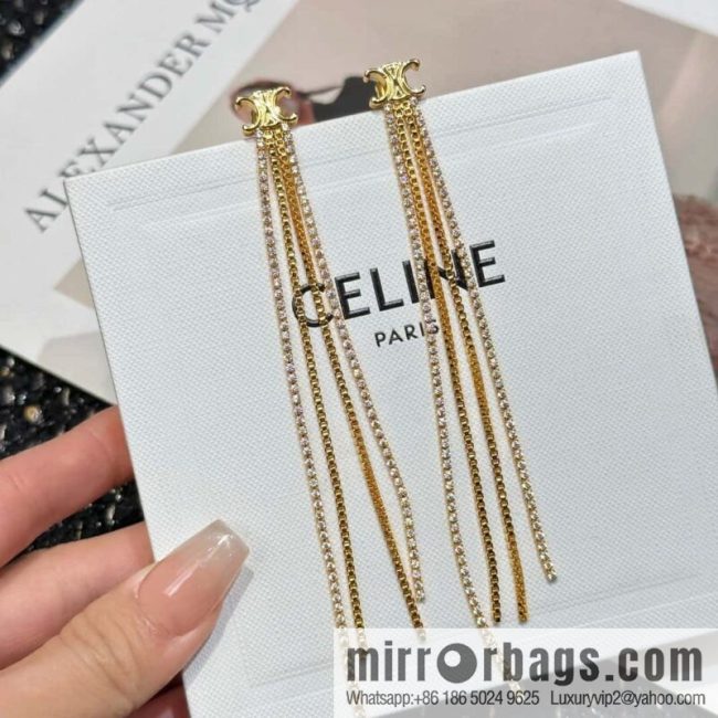 ☀️New ☑️ Celine Celine Arc de Triomphe tassel earrings ☀️