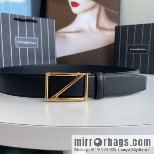 Zegna, men\'s fashion belt 3.5cm - Image 3