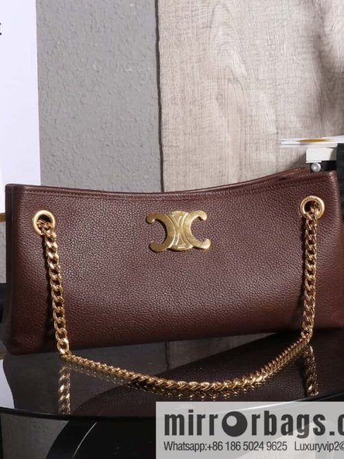 [Premium quality, all steel hardware] CELIN_E23 | NEWSPAPER TRIOMPHE SOFT soft cow leather (fabric) chain bag number: 114253