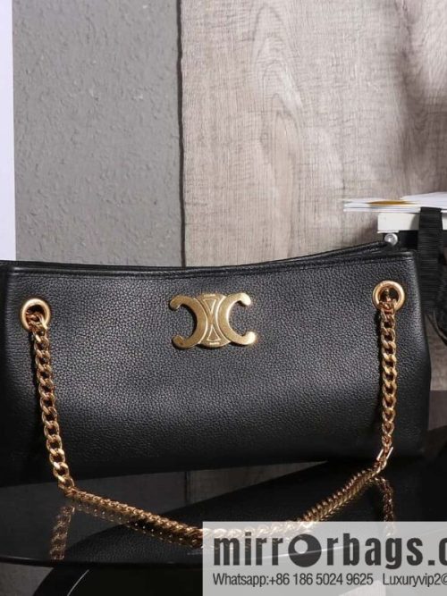 [Premium quality, all steel hardware] CELIN_E23 | NEWSPAPER TRIOMPHE SOFT soft cow leather (fabric) chain bag number: 114253