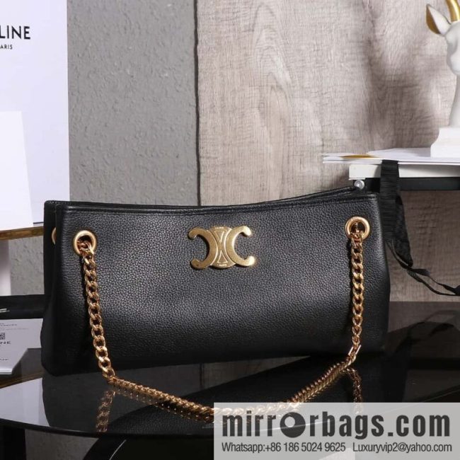 [Premium quality, all steel hardware] CELIN_E23 | NEWSPAPER TRIOMPHE SOFT soft cow leather (fabric) chain bag number: 114253