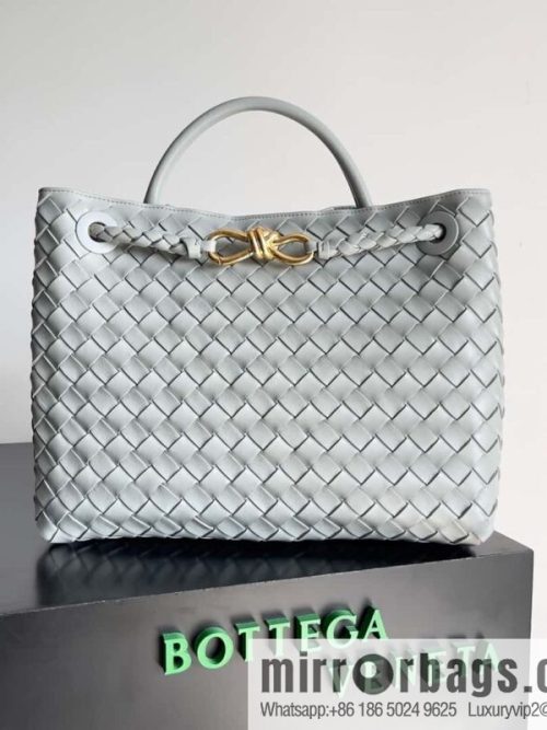 BV Bottega Veneta2023 New Andiamo woven handbag, medium, model number: 743572 agate gray