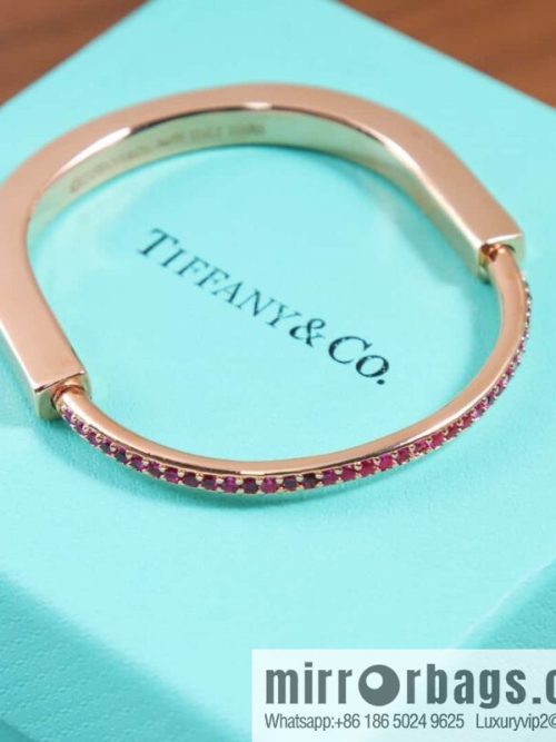 ☀️Tiffany Lock Pink Diamond Half Diamond Lock Head Bracelet Bracelet ☀️