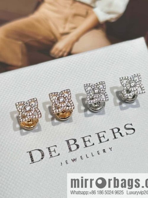 ❗️New ❗️ New ☑️ De Beers De Beers Mini Lotus Lotus Stud Earrings