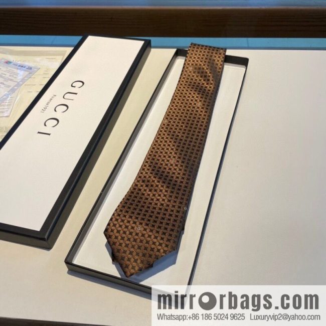 GUCCI Gucci 100% Top Jacquard Silk Men\'s Tie - Image 4