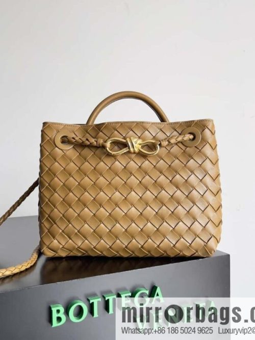BV\'s 2023 new Andiamond tote bag small model number: 743568 mustard green.