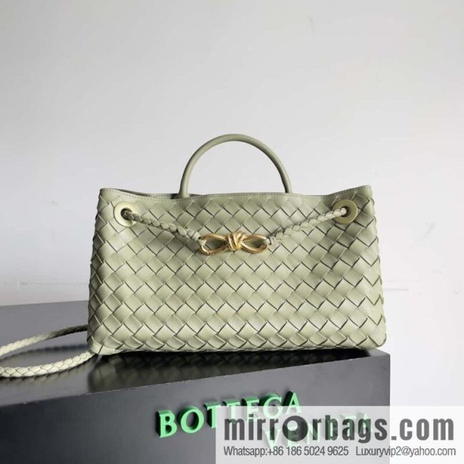 Bottega Veneta new horizontal Andiamond handbag, model number: 754990 travertine green