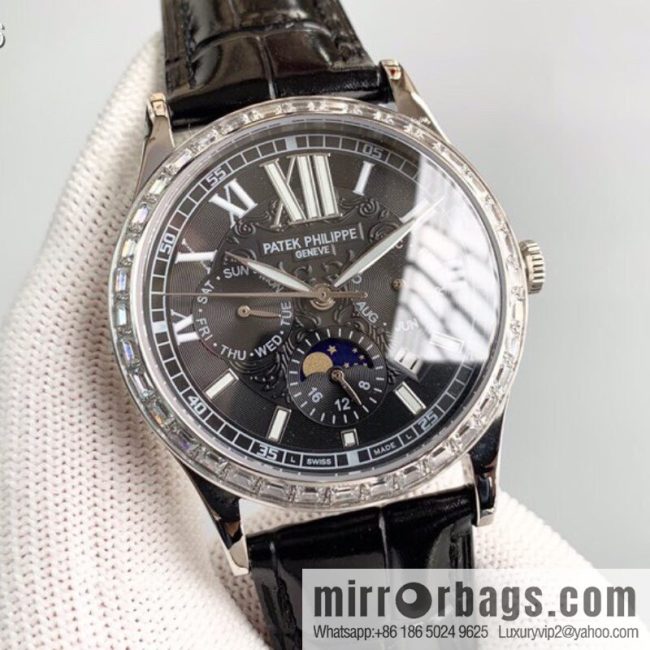 Patek Philippe Complex Series Six-Pin Men\'s Watch Original Imported 9100 Weeks and Months Moon Phase Kinetic Energy Function Movement Mechanical Watch - Image 2
