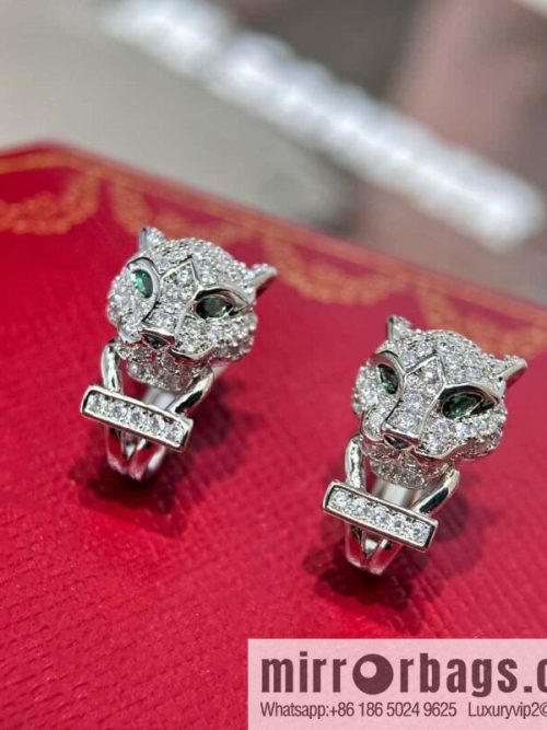 ❗️New product ❗️ ☀️ original order ☀️ Cartier PANTHÜRE DECARTIER Jungle series full drill leopard stud earrings ear shot earrings ☀️