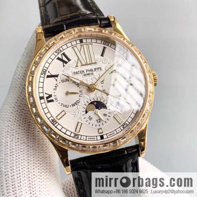 Patek Philippe Complex Series Six-Pin Men\'s Watch Original Imported 9100 Weeks and Months Moon Phase Kinetic Energy Function Movement Mechanical Watch - Image 6