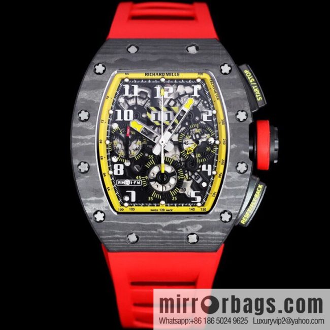 Z Factory Richard Mill RM11-FM Series RM 11-FM with 7750 Chronograph Mechanical Movement Fly Back Chronograph Automatic Watch - Image 6