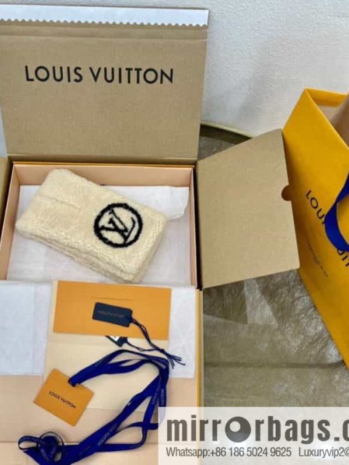 LV Louis Vuitton Shearlingram 100% wool scarf M76452