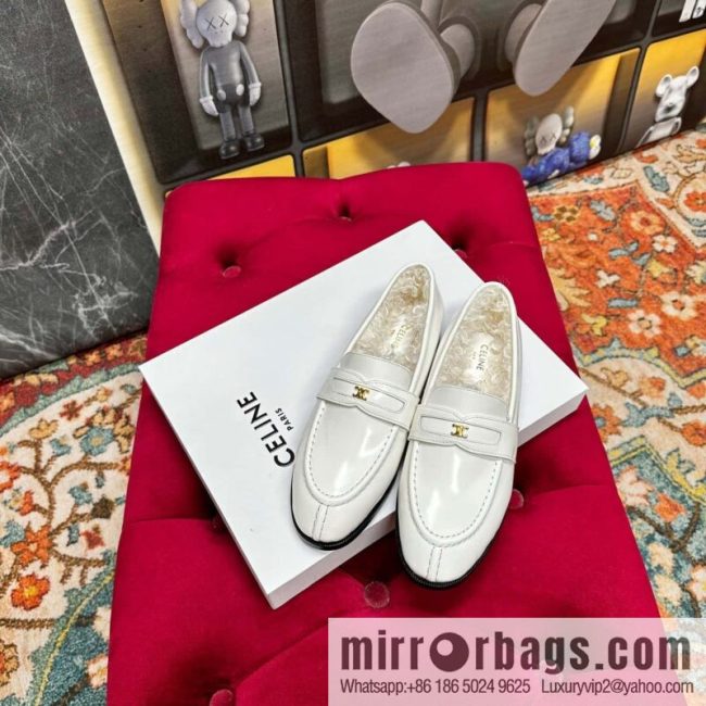 🐰🐰CELIN * E autumn and winter Arc de Triomphe loafers