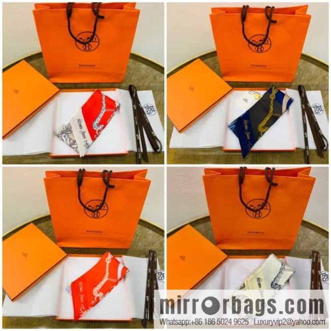 Hermes 21 summer new Maxi Twilly \"Horse Rider\" 100% silk ribbon