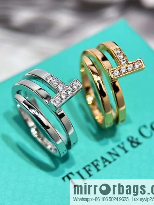☀️Three Ring ☀️ Tiffany & Co, Classic T Series, Three Ring Double T Ring ☀️