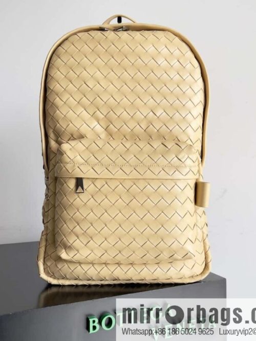 Large~ BV new woven backpack model number: 730732 oat color
