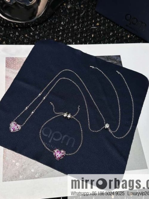 ❗New ❗ ☀ bracelet necklace ☀ APM Yang Zi same series, fuchsia love ❤️ peach heart adjustable bracelet necklace