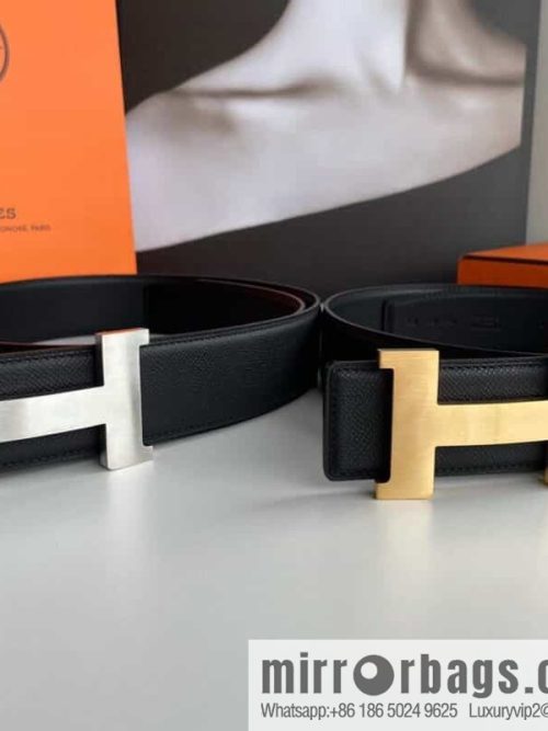 Hermes Hermes, gold silver solder joint metal buckle men\'s belt 4.2cm