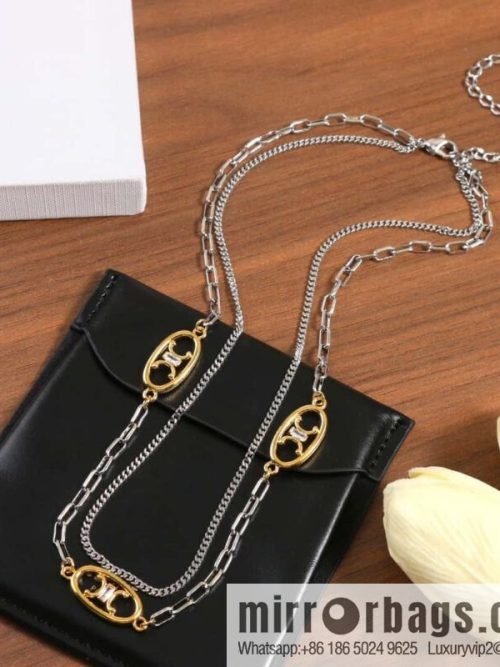 ☀️Celine Double Arc de Triomphe Necklace