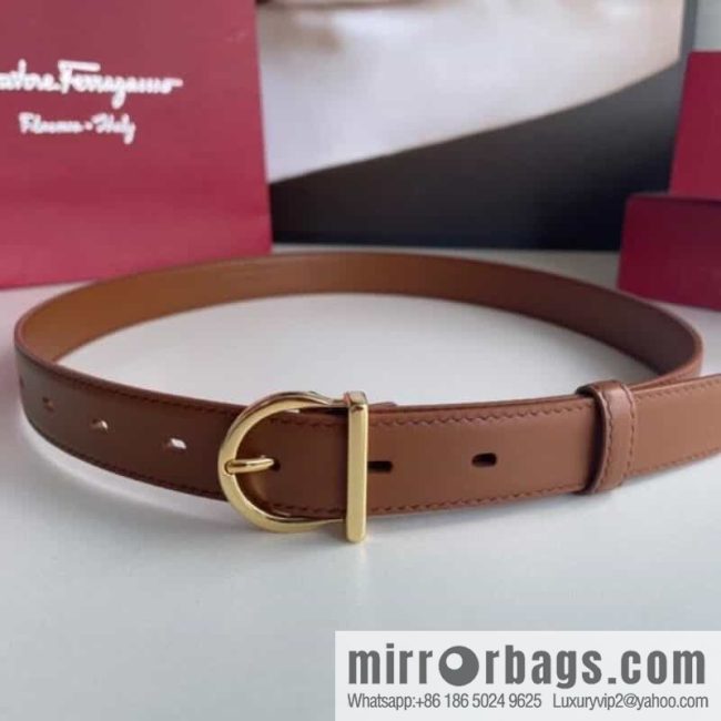 Ferragamo, Women\'s 2.5cm Needle Calfskin Belt - Image 3