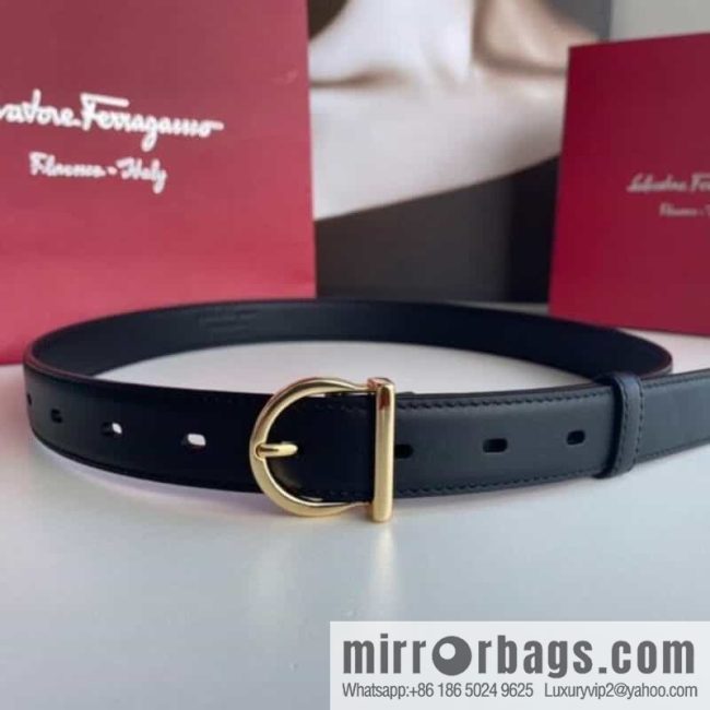 Ferragamo, Women\'s 2.5cm Needle Calfskin Belt - Image 2