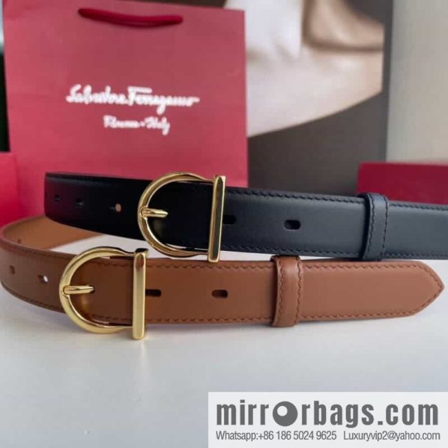 Ferragamo, Women\'s 2.5cm Needle Calfskin Belt