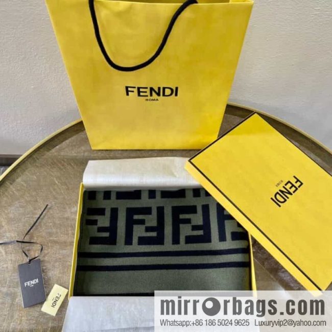 FENDI Fendi Classic Double F Logo Scarf FXS424A3Q1F0ZPQ