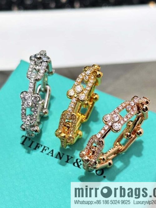 ☀️Tiffany & co. Tiffany HardWear Collection, Full Diamond Horseshoe Ring ☀️