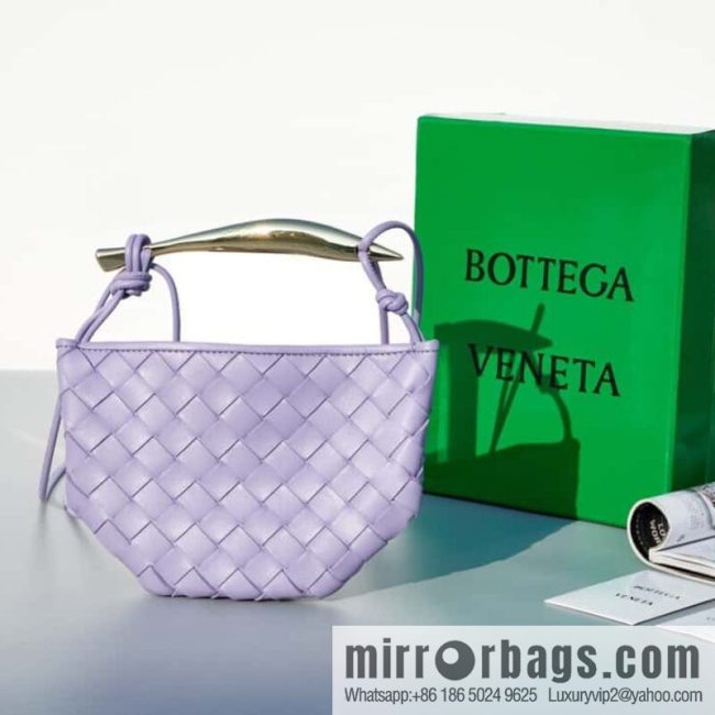 BottegaVeneta2023 new model, Baodiejia Bv spring and summer new mini sardines SARDINE model number: 744267 wisteria color