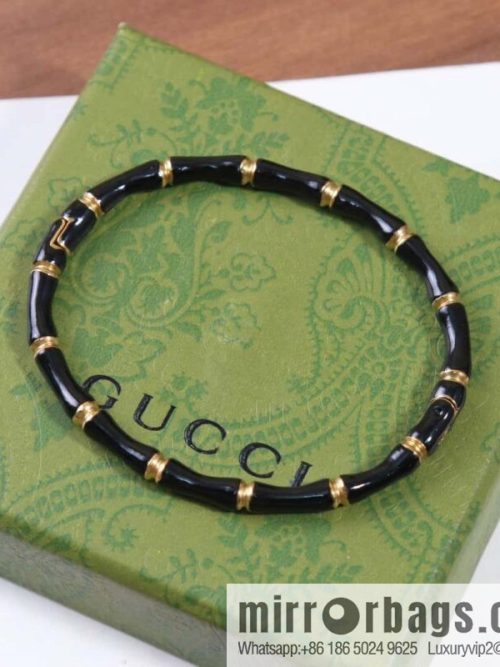 ☀️New gucci gucci black drip bamboo bracelet bracelet ☀️ average size 17