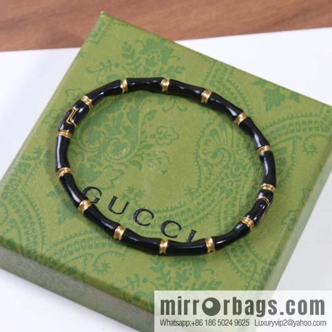 ☀️New gucci gucci black drip bamboo bracelet bracelet ☀️ average size 17