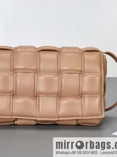 Bottega Veneta Padded Cassette Bag Model; 591970 BV Cassette Pillow Bag, Milk Tea Color