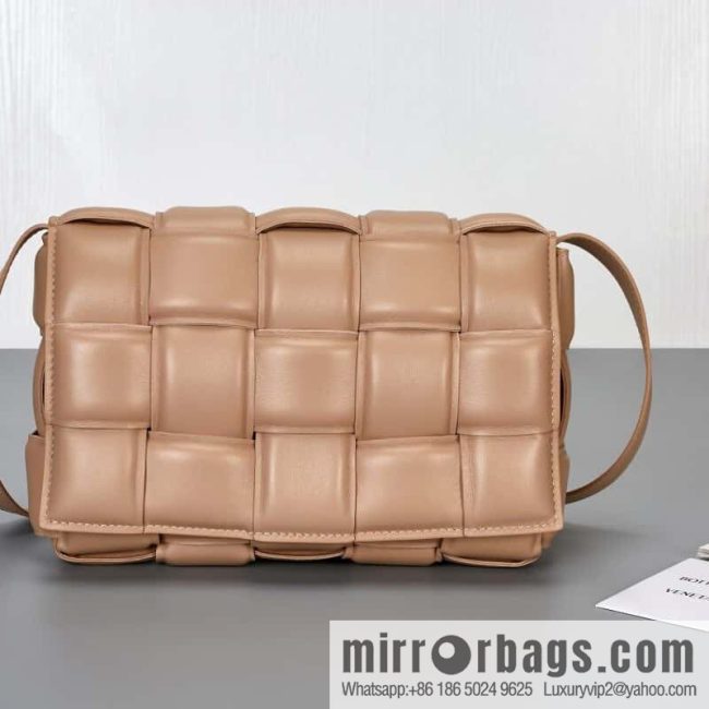 Bottega Veneta Padded Cassette Bag Model; 591970 BV Cassette Pillow Bag, Milk Tea Color