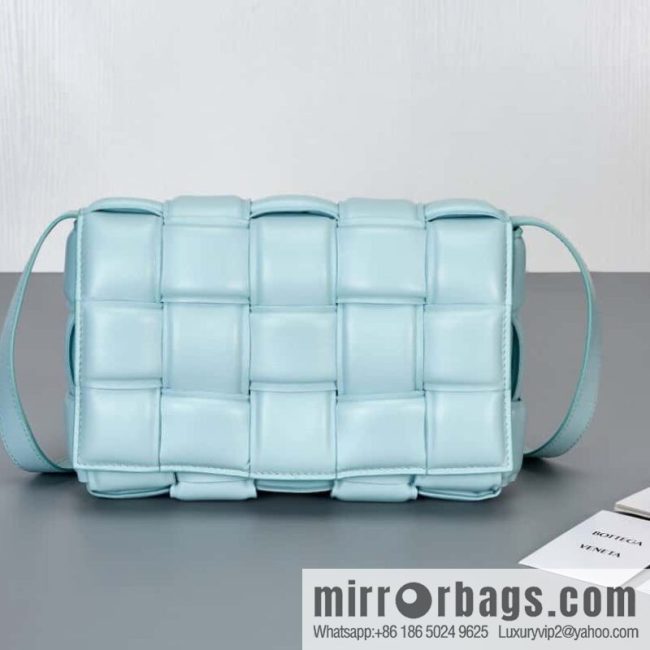 Bottega Veneta Padded Cassette Bag Model; 591970 BV Cassette Pillow Bag, Teal Blue