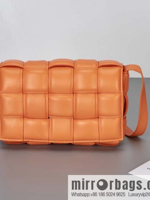 Bottega Veneta Padded Cassette Bag Model; 591970 BV Cassette Pillow Bag, Orange Orange