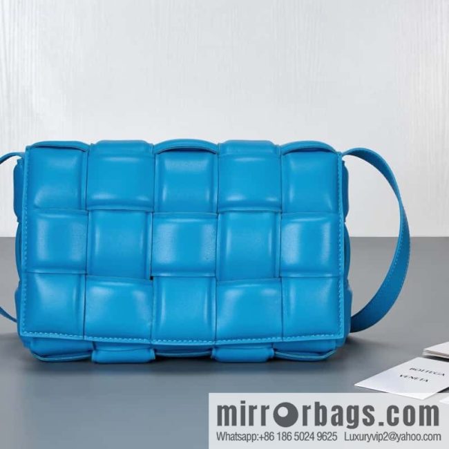 Bottega Veneta Padded Cassette Bag Model; 591970 BV Cassette Pillow Bag, Pool Blue