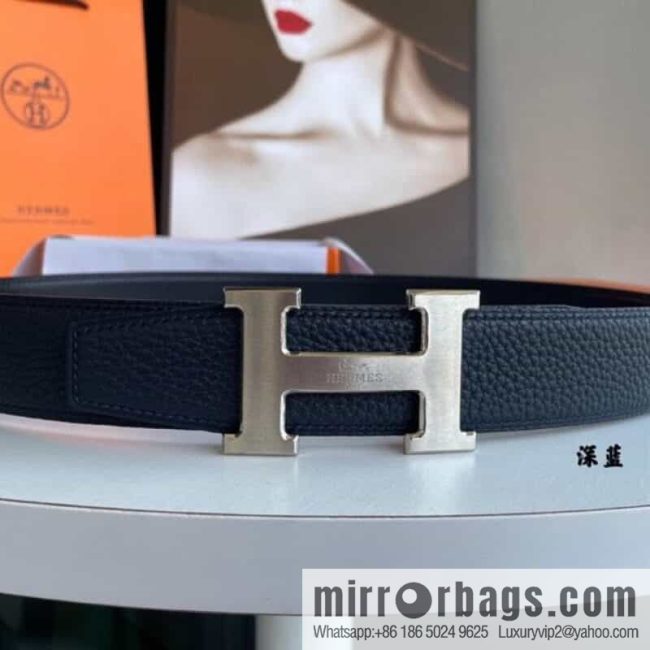 Hermes Hermes H Home Original Leather Lychee Men\'s 38mm Belt - Image 3