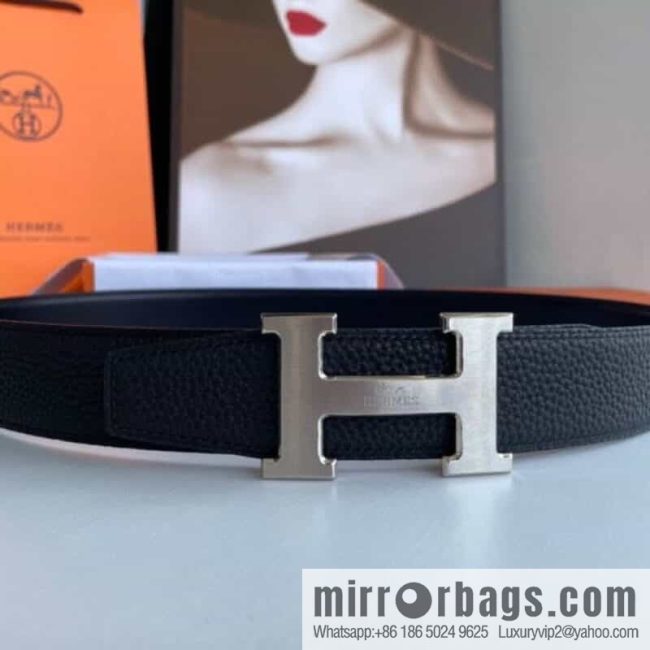 Hermes Hermes H Home Original Leather Lychee Men\'s 38mm Belt - Image 2