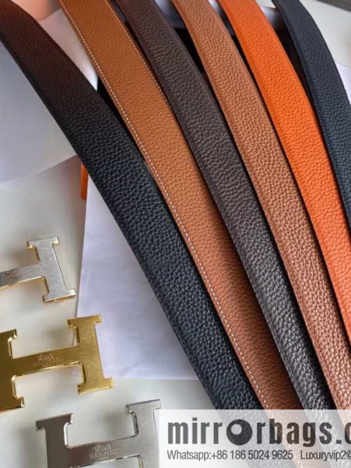 Hermes Hermes H Home Original Leather Lychee Men\'s 38mm Belt
