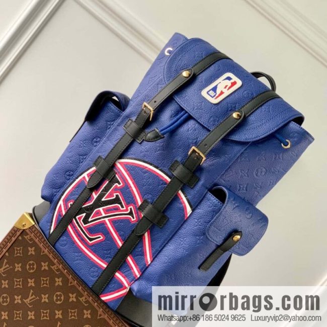 M21104 Blue Louis Vuitton and NBA launch Christopher medium backpack
